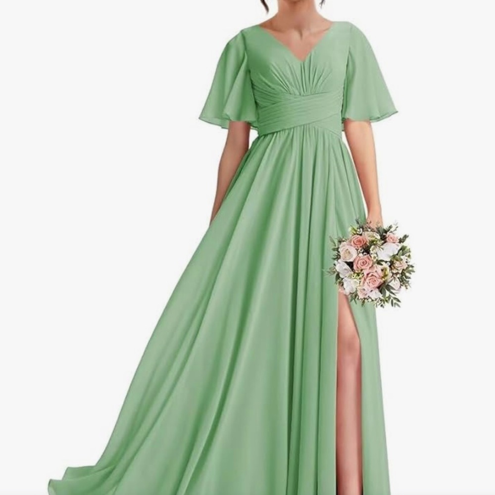 COPY - Women's Green Chiffon Dress